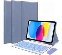 EHLCYS Custodia Con Tastiera Per Huawei Honor Pad 9 12,1 Pollici Tablet, Tastiera Bluetooth Wireless Magnetica Staccabile, Custodia Con Supporto In PU Ultrasottile Con Mouse,Viola