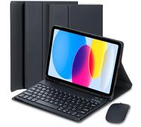 EHLCYS Custodia con Tastiera per Huawei Honor Pad 9 12,1 Pollici Tablet, Tastiera Bluetooth Wireless Magnetica Staccabile, Custodia con Supporto in PU Ultrasottile con Mouse,Nero