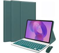 EHLCYS Custodia con Tastiera per Lenovo Idea Tab 11 Pollici 2025 Modelli (TB-336ZU/TB-336FU), Layout Italiano Tastiera Bluetooth Staccabile, Cover Ultrasottile Multi-Angolo con Mouse,Verde