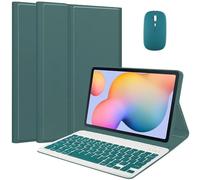 EHLCYS Custodia con Tastiera per Lenovo Tab M10 FHD Plus 10,3 Pollici (TB-X606F/TB-X606X), Custodia Multi-Angolo Ultra Sottile E Leggera, Tastiera Wireless Bluetooth Rimovibile con Mouse,Verde