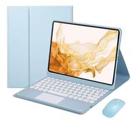 EHLCYS Custodia con Tastiera per Lenovo Tab P11 2a Generazione 11,5 Pollici 2023 (TB350FU/TB350XU), Tastiera Touchpad Wireless Bluetooth Rimovibile, Custodia Sottile con Supporto E Mouse,Blu