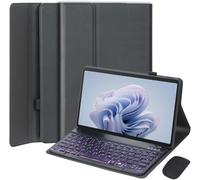 EHLCYS Custodia con Tastiera per Microsoft Surface Go 3 (2021)/Surface Go 2 2020/Surface Go 2018 Tablet, Tastiera Bluetooth Rimovibile Retroilluminata 7 Colori, Custodia Sottile con Supporto E Mouse