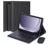 EHLCYS Custodia Con Tastiera Per Samsung Galaxy Tab A9 Plus / A9+ 11 Pollici 2023 (SM-X210/X216/X218) Con Mouse, Tastiera QWERTY Bluetooth Staccabile, Custodia Ultrasottile Con Portapenne,Nero