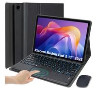 EHLCYS Custodia con Tastiera per Xiaomi Redmi Pad 2 11 Pollici 2025, Layout Italiano Tastiera Bluetooth con Touchpad Intelligente Retroilluminata 7 Colori, Custodia Libro Ultrasottile con Mouse