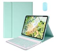 EHLCYS Custodia con Tastiera per Xiaomi Redmi Pad SE 11 Pollici 2023 Tablet, Tastiera Bluetooth Wireless Rimovibile Magnetica, Cover Posteriore in TPU Ultrasottile E Leggera con Mouse,Mint Green