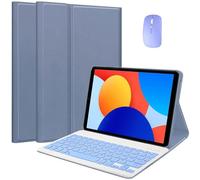 EHLCYS Custodia con Tastiera per Xiaomi Redmi Pad SE 8.7 Pollici 2024, Tastiera Bluetooth Wireless Staccabile, Custodia Protettiva Magnetica Ultrasottile Multi-Angolo con Mouse,Viola