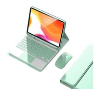 EHLCYS Custodia con Tastiera Touchpad per Samsung Galaxy Tab A7 10,4 Pollici 2020 Modello SM-T500/T505/T507, Tastiera Bluetooth Wireless Rimovibile, Cover Posteriore in Morbido TPU,Mint Green