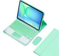 EHLCYS Custodia Con Tastiera Touchpad Per Samsung Galaxy Tab S10 FE+ Plus 13,1 Pollici 2025 Modello (SM-X620/X626), Tastiera Staccabile Con Retroilluminazione 7 Colori, Portapenne e Mouse,Mint green
