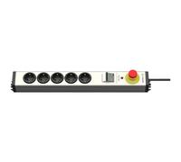 Ehmann 0873x00052035 Multipresa Argento, Nero Schuko 1 pz.