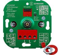 EHMANN 5500 x 0100 T55.01 - Dimmer universale Comfort con tecnologia ISO-Gate, dimmer da incasso, principio dimmerabile, potenza: LED 3-100 W, 7-220 W/VA