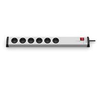 EHMANN Ciabatta elettrica a 6 prese, per evitare picchi di corrente, 0268 x 0062301 con limitatore di corrente, 1,5 m di cavo