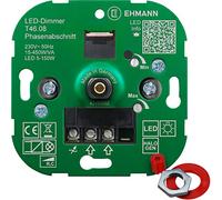 EHMANN T46.08 - Dimmer LED da incasso a incasso, 230 V, 50 Hz, potenza LED 5-150 W, 15-450 W/VA, adattatore per programma di commutazione incluso