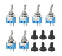 EHOENTROPY 6 interruttori a levetta 12 V 2 poli mini interruttori 12 V ,2 connettori, 2 posizioni 6 A/125 V 2 pin MTS-101 per l'installazione in case apparecchi elettrici e automobili