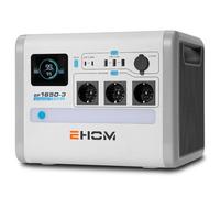 EHOM Power Station portatile, EP1650 1024 Wh, LiFePO4 EVE, batteria solare, 230 V, AC/DC/USB, 1650 W (punta 2700 W), alimentazione mobile come unità di emergenza per camper casa, attività