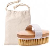 eHomeA2Z Spazzola esfoliante per il corpo - Spazzola da bagno in setole naturali, per rimuovere le tossine dalla pelle morta, cellulite, trattamento, migliora la funzione linfatica, esfoliante