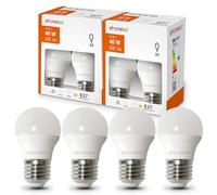 Ehomeled Lampadine LED E27, 3,4 W, equivalente a 40 W, bianco caldo, 3000 K, 470 lm, mini globo G45 E27, attacco a vite grande, AC 220-240 V, lampada a LED a risparmio energetico