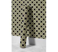 EHOMERY Carta Vinilica Adesiva Per Mobili da Parati Autoadesiva Muro 3D Retrò Ed Elegante Trame Geometriche Oro Salotto Carta Rimovibile Cucina Scaffali 45x200cm