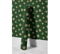 EHOMERY Colla Per Carta da Parati Tnt Autoadesiva Geometrica Natale Fiocco Di Neve Verde Muro xxl Tessuto Non Carta Il Restauro Dei Mobili 45x500cm