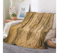 EHOMERY Coperta Queen Size Leggera Copriletto Bianco Coperta Estiva Fresca Copriletto Una Piazza E Mezzo Estivo Cotone Carta Geografica Struttura Coperta Estiva Giallo 200x150cm