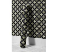 EHOMERY Fogli Carta da Parati Autoadesiva Colla Per In Tessuto Non Di CréAtion Retrò Ed Elegante Trame Geometriche Oro Ufficio Pareti Isolante Colorata 45x300cm