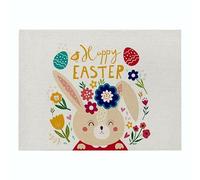 EHOMERY Lino Tovaglietta Tavolino Salotto Tovagliette Water Pasqua Set di 1, Inter Zen Antisdrucciolo Resistente Calore Ad Asciugatura Rapida per La Tavola Quotidiana, 32x42cm