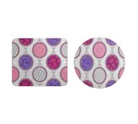 EHOMERY Tappetino Mouse New York Mouse Pad Legami Fiore D'Epoca Tappetino Mouse Windows Mouse Pad One Piece Per Decorare La Scrivania - 2 Pack [20x24 cm And Dia 20 cm]