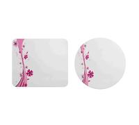 EHOMERY Tappetino Mouse Rotondo Mouse Pad da Gioco Fiore Tappetino per Mouse Grande Mouse Pad Legami per Decorare La Scrivania - 2 Pack [20x24 cm And Dia 20 cm]