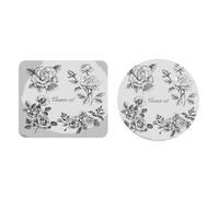 EHOMERY Tappetino Per Il Mouse Legami Cute Desk Mat Fiore Tappetino Per Il Mouse Grande Large Mouse Pad Per Decorare La Scrivania - 2 Pack [20x24 cm And Dia 20 cm]