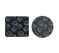 EHOMERY Tappetino Per Mouse Grande Mouse Pad Da Gioco Arte Geometrica Tappetino Mouse Manga Mouse Pad Fellowes Per Decorare La Scrivania - 2 Pack [20x24 cm And Dia 20 cm]