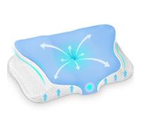 Ehomfory Cervicale Ergonomico Cuscino Memory Foam per Dormire, Cuscino Memory Foam per Supporto Cervicale con Federa Sfoderabile e Lavabile