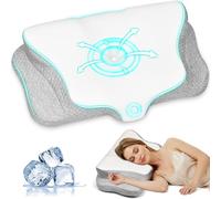 Ehomfory Cervicale Ergonomico Cuscino Memory Foam per Dormire, Cuscino Memory Foam per Supporto Cervicale con Federa Sfoderabile e Lavabile