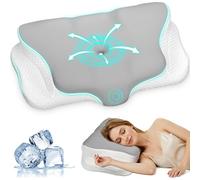 Ehomfory Cervicale Ergonomico Cuscino Memory Foam per Dormire, Cuscino Memory Foam per Supporto Cervicale con Federa Sfoderabile e Lavabile
