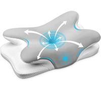 Ehomfory Cuscino Cervicale per Dormire, 2 in 1 Cuscini Laterali in Schiuma di Memoria per il Sonno Cuscino Ergonomico di Supporto al Collo per Migliorare la Qualità del Sonno