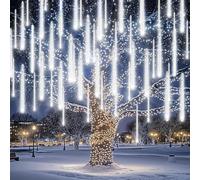 Ehomfory Luci Natalizie Esterno, 40 CM 20 Tubi 720 LED Luci Della Pioggia di Meteore Esterno, 17.65M LED Neve che cade Ghiaccioli Luci a cascata per Albero di Natale Decorazioni Matrimonio Festa