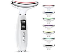 Ehomfory Massaggiatore Viso Lifting Antirughe:Dispositivo di Bellezza 42℃ con 6 Modi 7 Colori LED EMS Lifting Gua Sha Rassodante Collo Viso,Luce Pulsata Visolux