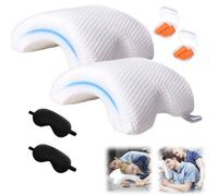 EHOTER Cuscino ad arco per braccia per coppie, cuscino per braccio, anti-intorpidimento delle mani, cuscino a rimbalzo lento con tunnel per braccio, in memory foam, a forma di U, per casa e ufficio (2