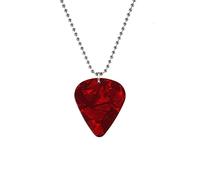 EHOTER Hellfire Club Eddie Munson Collana Eddie Munson Plettro Collana Gioielli Collane Uomo Donna Collana Regalo per Uomo (Rosso)