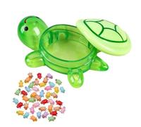 EHOTER Scatola portaoggetti a forma di tartarughe, con mini animali, per conservare giocattoli, decorazione per la casa, graziosa scatola portaoggetti in resina a forma di tartaruga in stile cartone