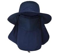 ehsbuy Cappelli da Pesca per Uomo e Donna con Copertura per Il Viso Cappello da Sole a Tesa Larga da Spiaggia Mesh Safari Caccia Giardinaggio Cappello da Secchio Packable