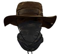 ehsbuy Cappello Mimetico Pescatore Tesa Large Safari Traspirante Boonie Hat Scaldacollo Tattica Mimetica Vegetata per Uomo Pesca Cacca Jungle Paintball CS