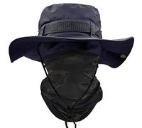 ehsbuy Cappello Mimetico Pescatore Tesa Large Safari Traspirante Boonie Hat Scaldacollo Tattica Mimetica Vegetata per Uomo Pesca Cacca Jungle Paintball CS