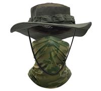 ehsbuy Cappello Pescatore Uomo con Raffreddamento Scaldacollo Militare Regolabile Safari Cappello Camouflage Face Sciarpa Trekking Softair Estivo Cappellino per Caccia Sport All'aperto