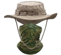 ehsbuy Cappello Pescatore Uomo con Raffreddamento Scaldacollo Militare Regolabile Safari Cappello Camouflage Face Sciarpa Trekking Softair Estivo Cappellino per Caccia Sport All'aperto