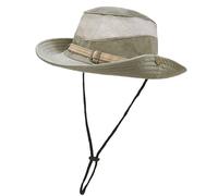ehsbuy Cappello Pescatore Uomo Mesh Cappelli Estivo Pieghevole Tesa Larga Estate Bonnie Hat Regolabili Cowboy Stile Trekking Cappello da Pesca per Trekking Viaggio Esterno