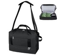 ehsbuy Ryanair, bagaglio a mano da donna e da uomo, 40 x 20 x 25 cm, impermeabile, da portare con sé, da viaggio, fine settimana, con custodia per scarpe, Nero , Taglia unica