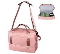 ehsbuy Ryanair, bagaglio a mano da donna e da uomo, 40 x 20 x 25 cm, impermeabile, da portare con sé, da viaggio, fine settimana, con custodia per scarpe, rosa, Taglia unica