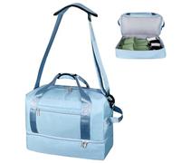 ehsbuy Ryanair, bagaglio a mano da donna e da uomo, 40 x 20 x 25 cm, impermeabile, da portare con sé, da viaggio, fine settimana, con custodia per scarpe, Blu, Taglia unica