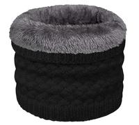 ehsbuy Scaldacollo invernale in pile per scaldacollo termico Snoods unisex multifunzionale antivento sciarpa viso con bocca tubo flessibile traspirante per sci, ciclismo, colore nero., Taglia unica