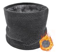 ehsbuy Scaldacollo Uomo Invernale Knitted Fleece Termico Collo Sciarpa Elettrico Sciarpe Regalo per Sci Ciclismo Motociclo Sport