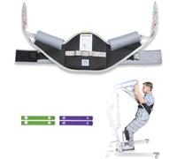 Ehucon Sit to Stand - Imbracatura imbottita per paziente in piedi o sollevamento, supporto imbottito per il trasferimento e il sollevamento per anziani-SWL500lbs (nero, M)